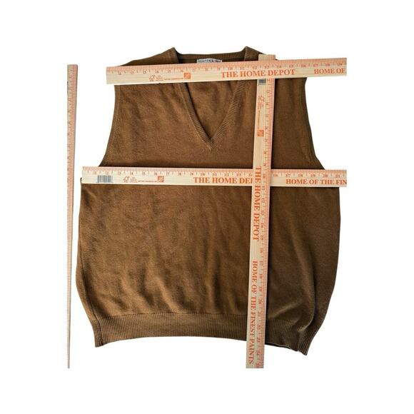 Hilditch And Key London & Paris Cashmere Sweater Vest V Neck Large Brown - Picture 12 of 12
